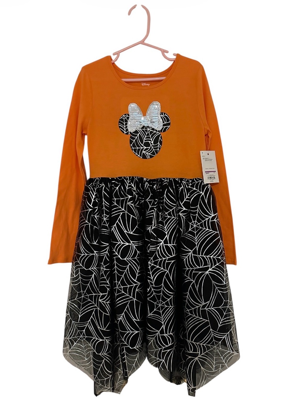 Disney Minnie Mouse Girls Halloween Dress Size7 NWT